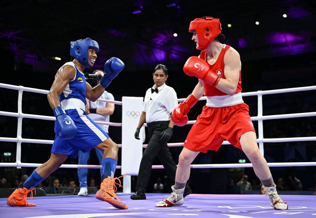 Kellie Harrington vs. Angie Valdés, Juegos Olímpicos de París 2024. Foto: David Fitzgerald/Sportsfile via Getty Images