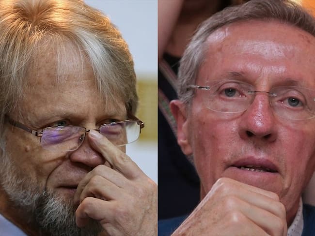 Antanas Mockus y Antonio Navarro, líderes del Partido Alianza Verde. Foto: Colprensa - Álvaro Tavera / Colprensa - Diego Pineda