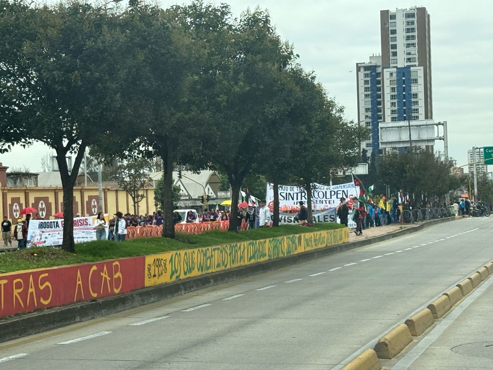 Manifestaciones en Bogotá. Foto: W Radio.