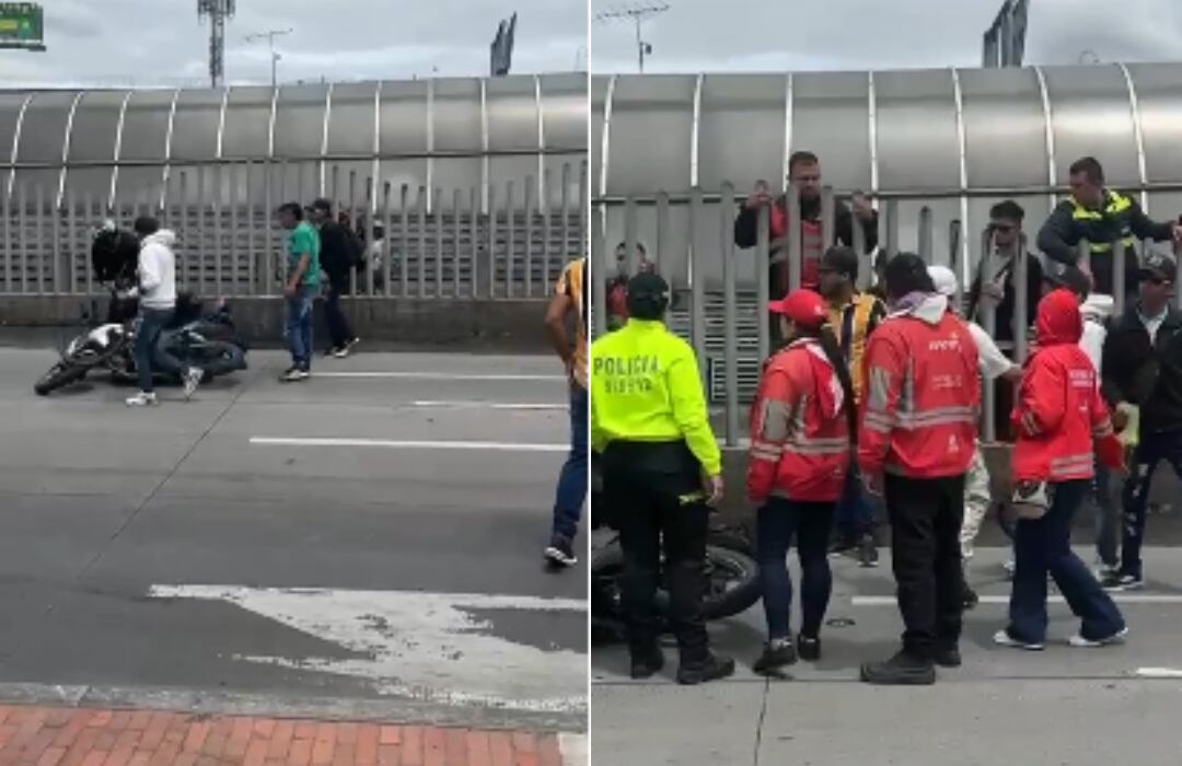 Protestas en Bogotá. Foto: captura de pantalla.