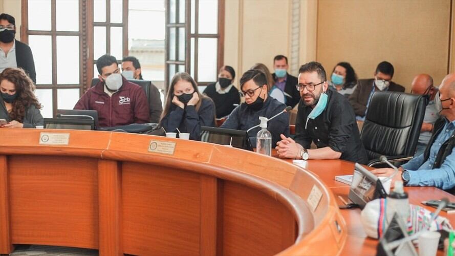 Mesas de trabajo entre Manizales y Caldas. Foto: Enviada desde la Gobernación de Caldas.