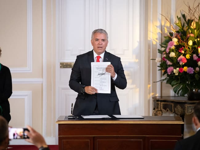 El presidente Duque sancionó la Ley de Transparencia. Foto: Cortesía Presidencia de la República