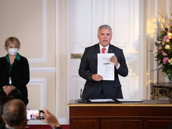 El presidente Duque sancionó la Ley de Transparencia. Foto: Cortesía Presidencia de la República