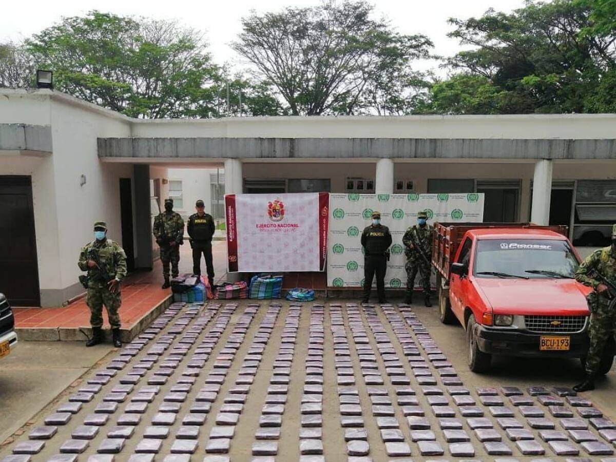Más de una tonelada de marihuana fue incautada en el norte del Cauca