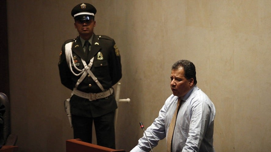 Alias Don Mario, de 55 años de edad y ex cabecilla financiero del Bloque Centauro de las Autodefensas, fue condenado a 380 meses de prisión por el delito de homicidio en persona protegida . Foto: Colprensa