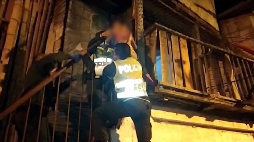 Menor rescatada por las autoridades de Manizales. Foto: Policía Metropolitana de Manizales.