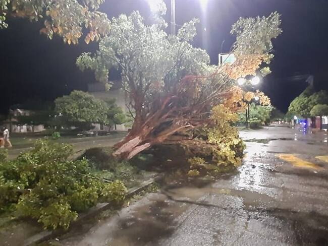 Colapsó de alcantarillado y taponamiento de desagües deja viviendas inundadas en Puerto Boyacá tras fuertes lluvias.. Foto: Suministrada