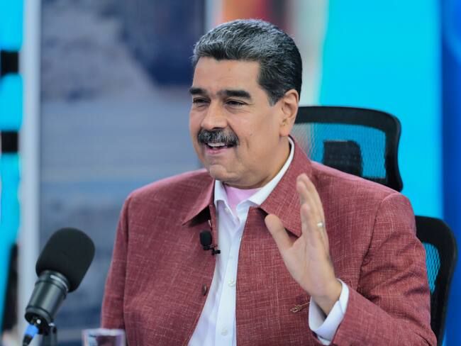 El presidente de Venezuela, Nicolás Maduro, en su programa semanal de televisión 'Con Maduro +' . EFE/ Palacio de Miraflores /SOLO USO EDITORIAL/ SOLO DISPONIBLE PARA ILUSTRAR LA NOTICIA QUE ACOMPAÑA (CRÉDITO OBLIGATORIO)