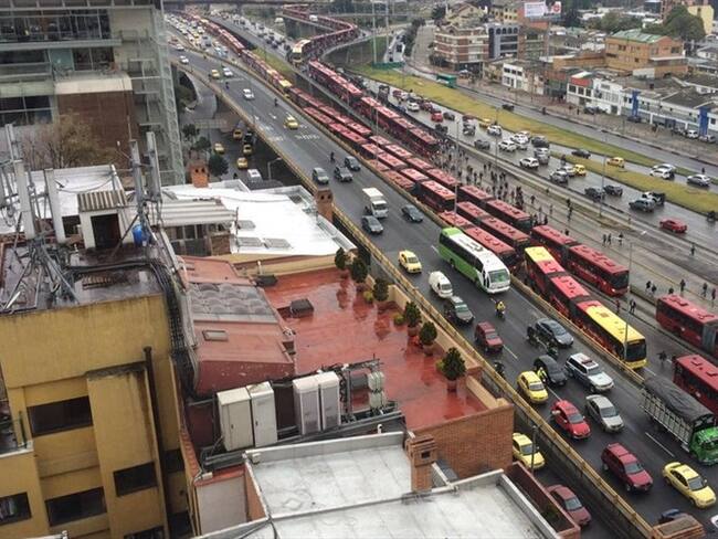 Problemas de movilidad en la AutoNorte. Foto: