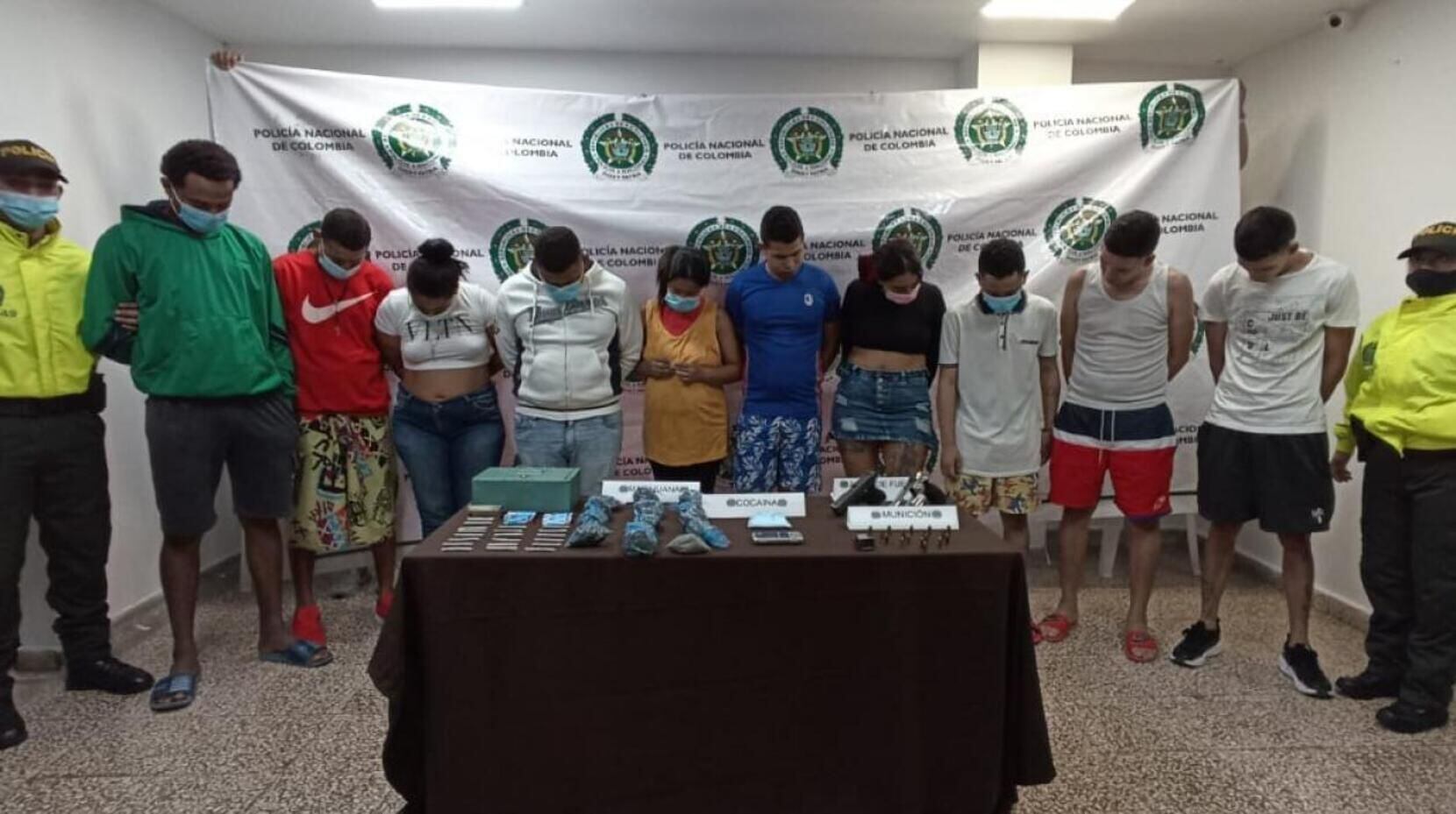 La organización criminal sería responsable de múltiples delitos en municipios del departamento. Foto: Sijín, Policía Metropolitana de Barranquilla.