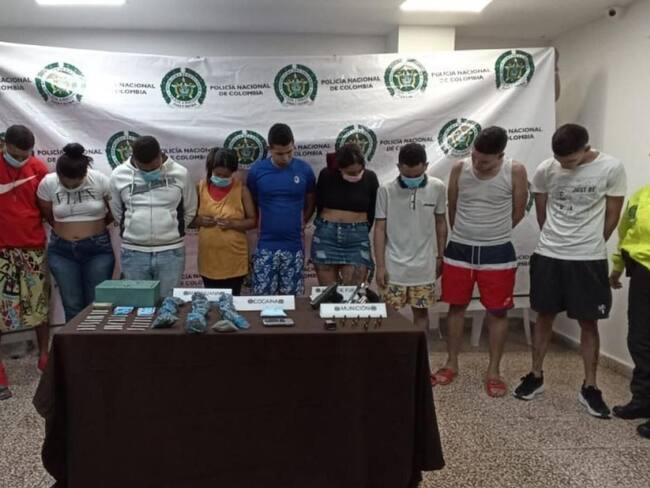 La organización criminal sería responsable de múltiples delitos en municipios del departamento. Foto: Sijín, Policía Metropolitana de Barranquilla.