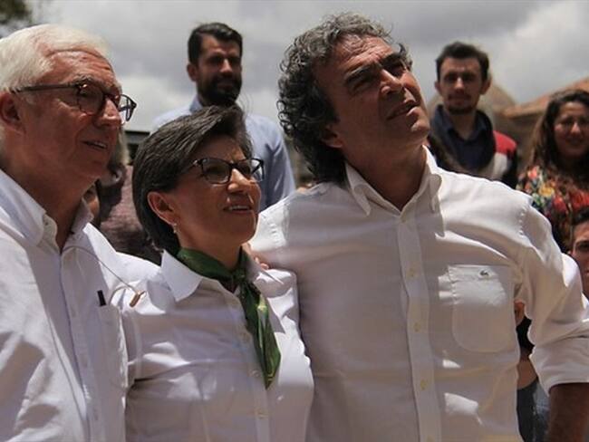Jorge Robledo, Claudia López y Sergio Fajardo. Foto: Colprensa