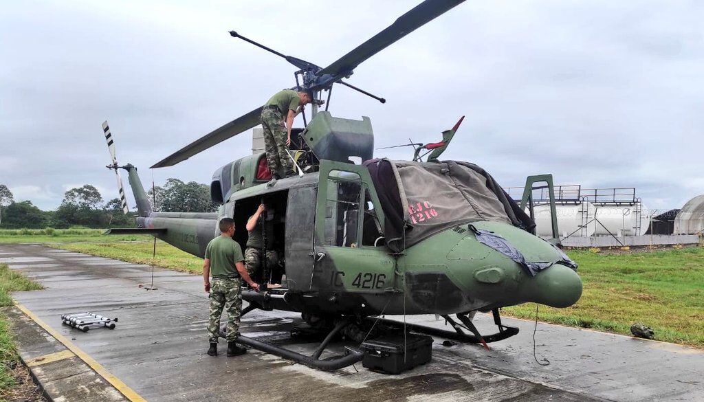 Helicóptero UH1-N. Foto: Ejército Nacional