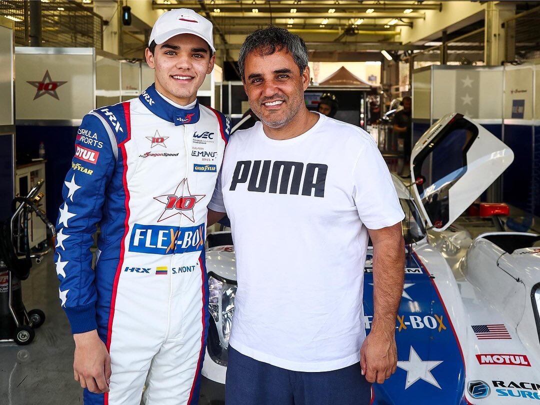Juan Pablo Montoya y su hijo Sebastián Montoya (Foto: Twitter @jpmontoya)