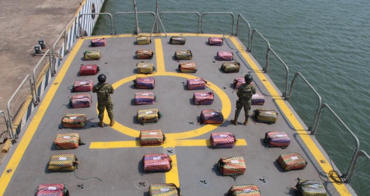 Cocaína decomisada, en Acapulco.Foto: EFE/Secretaría de Marina