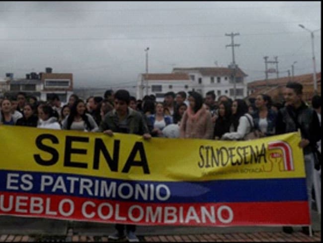 Protestas en el SENA de Dosquebradas, Risaralda / Foto: Colprensa