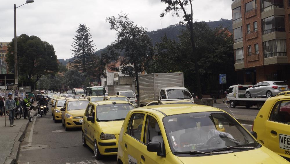 Taxistas. Foto: Colprensa.