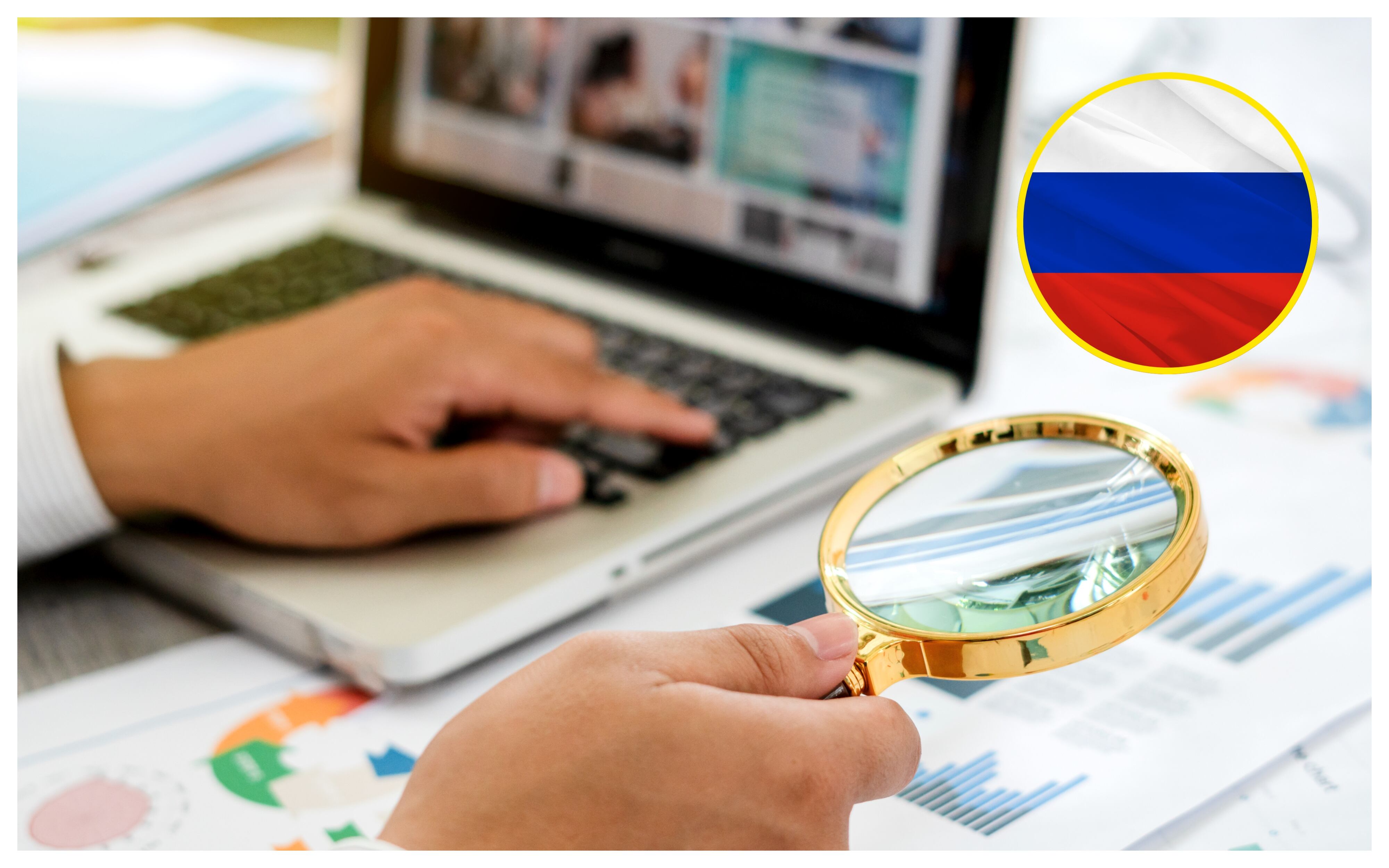 Referencia de contratación y bandera de Rusia. Foto: Getty Images.