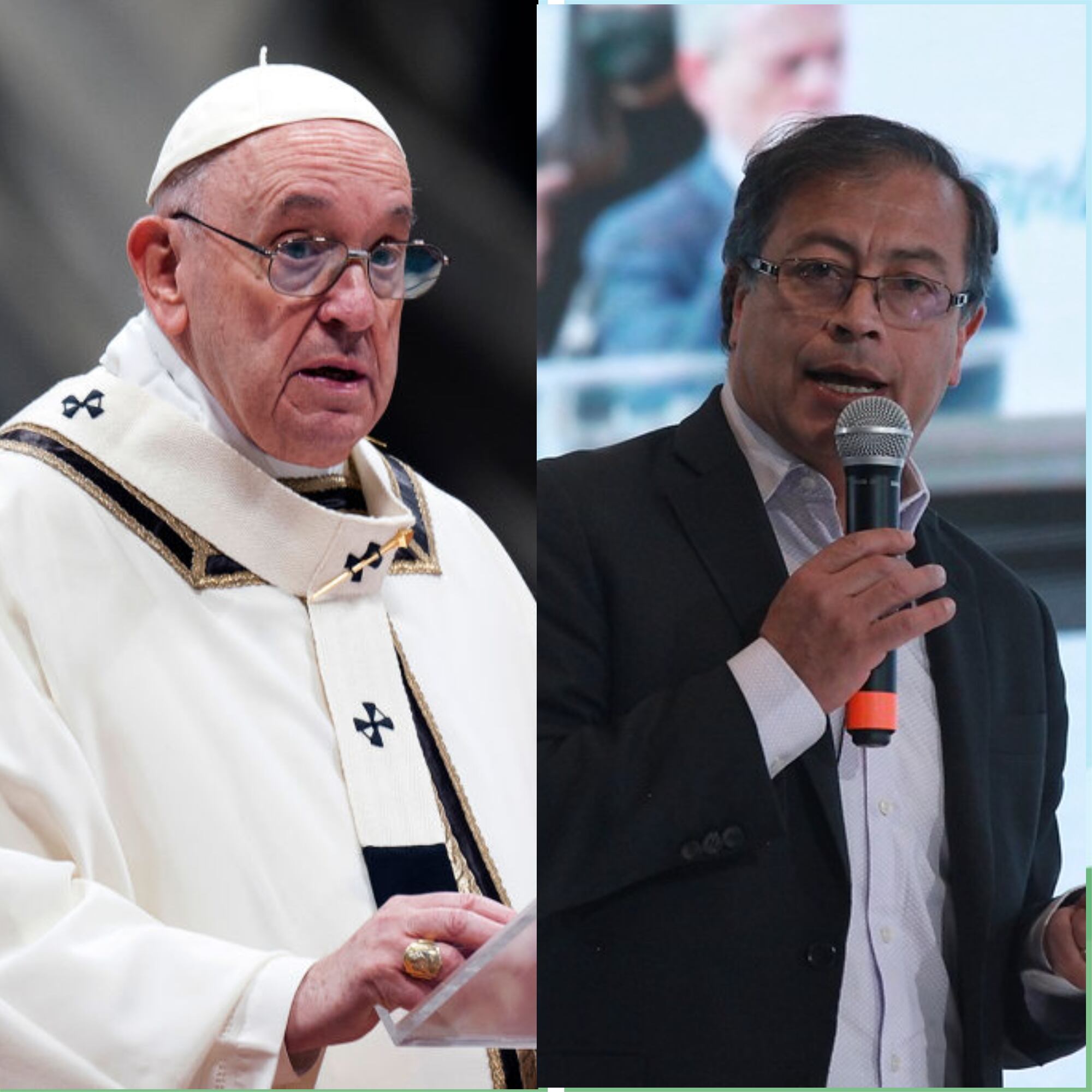 El Papa Francisco recibirá al candidato presidencial Gustavo Petro. Foto: Getty Images y Colprensa