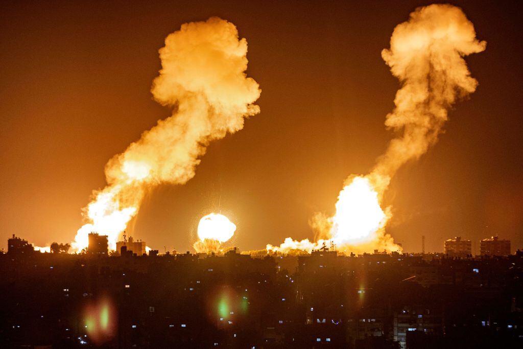 Bombardeos de Israel contra Gaza y Líbano. Foto: Getty Images.