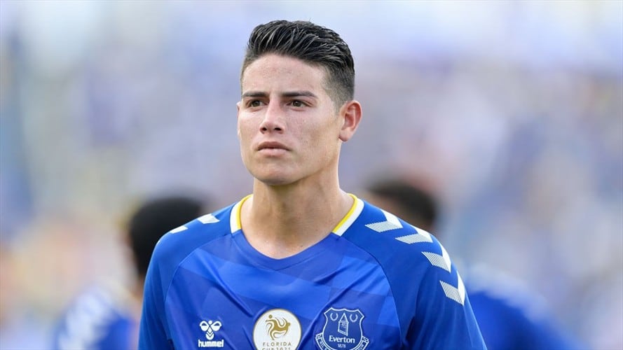 James Rodríguez en partido amistoso ante Millonarios. Foto: