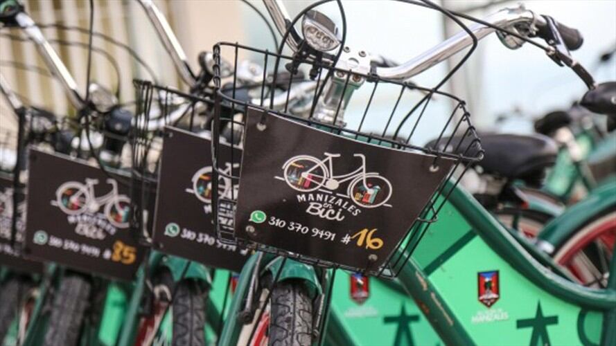 El secretario del Medio Ambiente, Ricardo Gallo, indicó que 180 bicicletas serán nuevamente puestas en las calles para el funcionamiento del programa Manizales en Bici. Foto: Alcaldía de Manizales