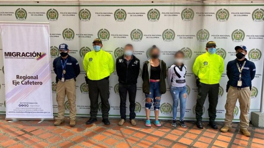 Capturados por trata de personas. Foto: Policía Nacional