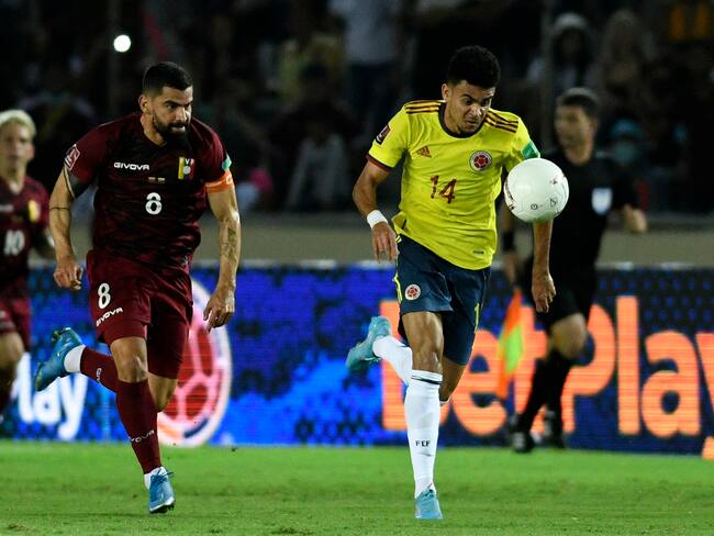 Luis Díaz en la Selección Colombia ante Venezuela por Eliminatorias a Qatar 2022. FCF