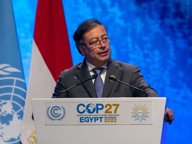 El presidente de la República, Gustavo Petro, en la Conferencia de las Naciones Unidas sobre el Cambio Climático 2022 (COP27). Foto: Presidencia