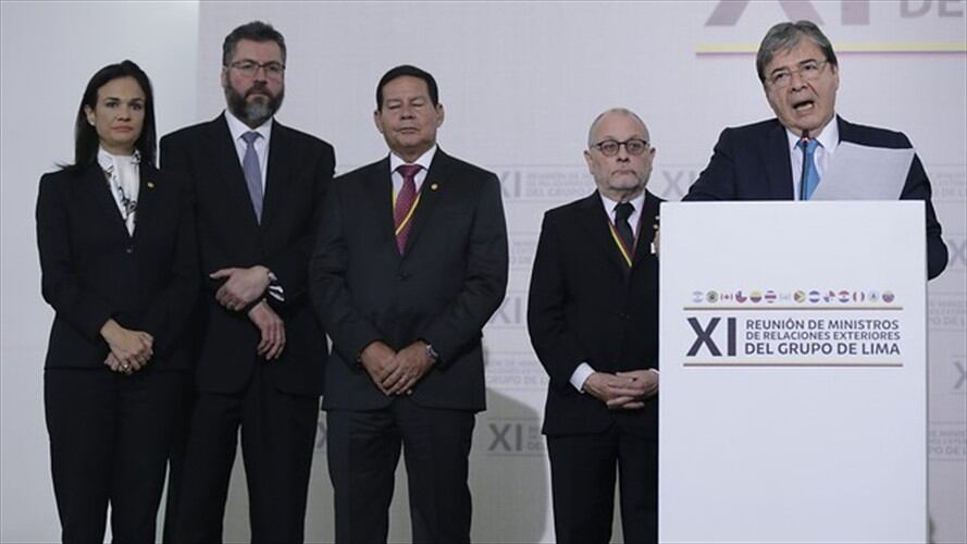 Declaraciones del Grupo de Lima que se reunió en Bogotá para evaluar la crisis de Venezuela. Foto: Colprensa