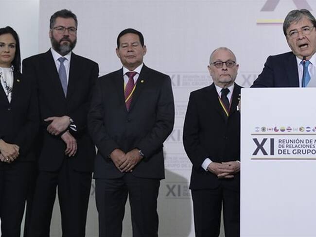 Declaraciones del Grupo de Lima que se reunió en Bogotá para evaluar la crisis de Venezuela. Foto: Colprensa