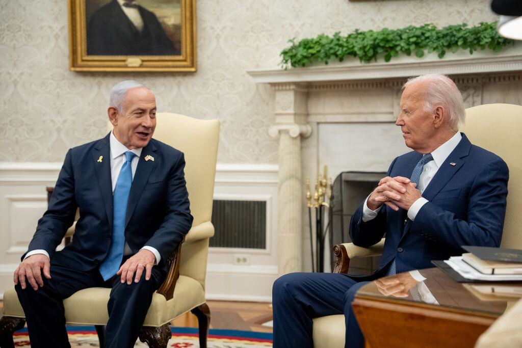 Joe Biden y Benjamin Netanyahu. I Foto: Andrew Harnik/Getty Images.