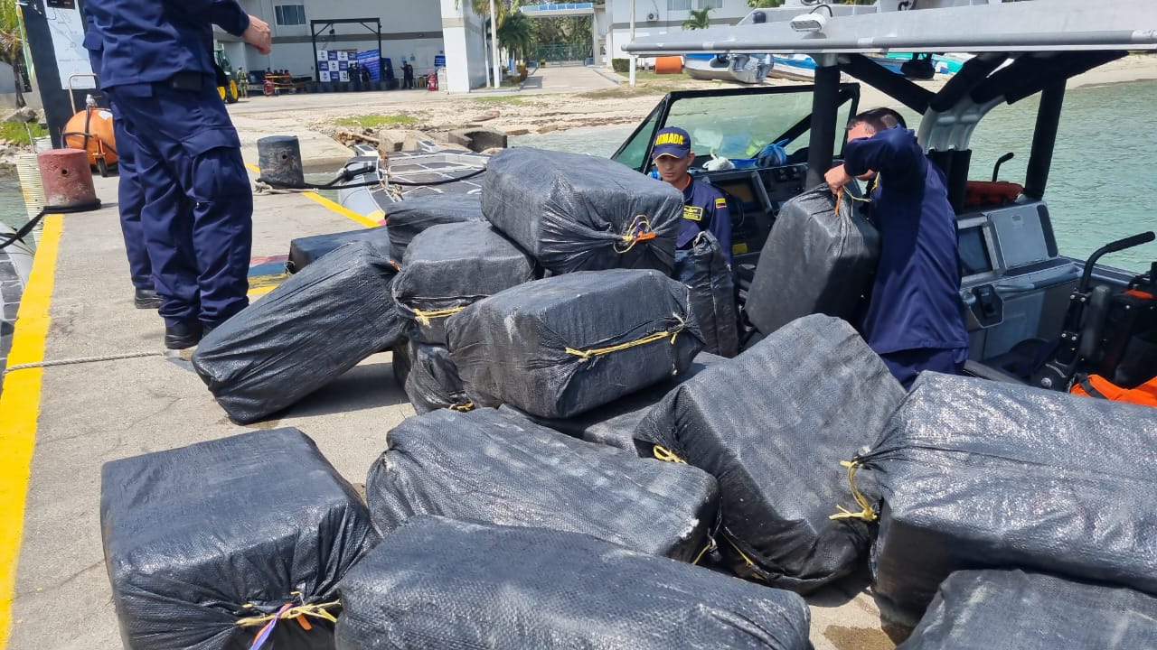 Se incautaron más de cinco toneladas de cocaína. Foto: Armada Nacional