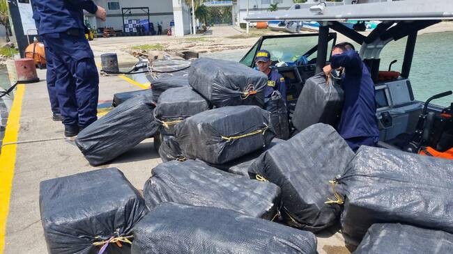 Se incautaron más de cinco toneladas de cocaína. Foto: Armada Nacional