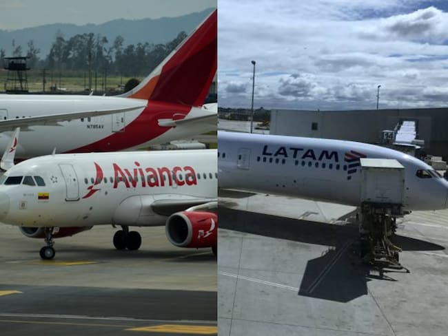 Collage Avianca y Latam. Foto: Getty Images.