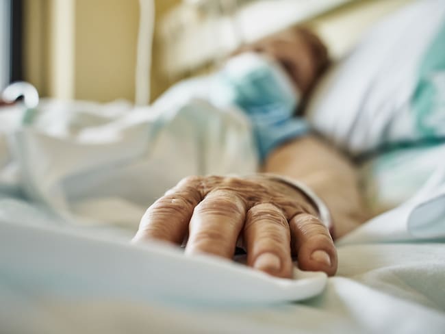 Imagen de referencia de una persona hospitalizada por COVID-19