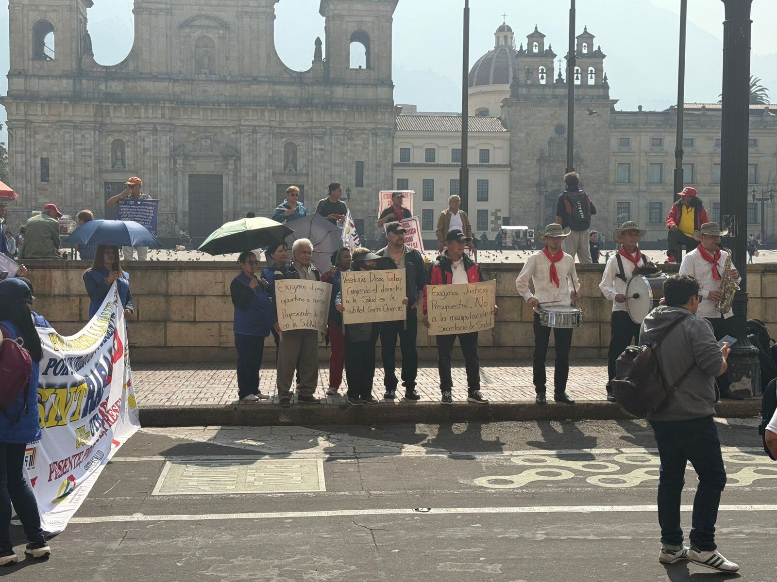 Protestas adelantadas por trabajadores de la salud pertenecientes a la Subred Centro Oriente. Foto: cortesía.
