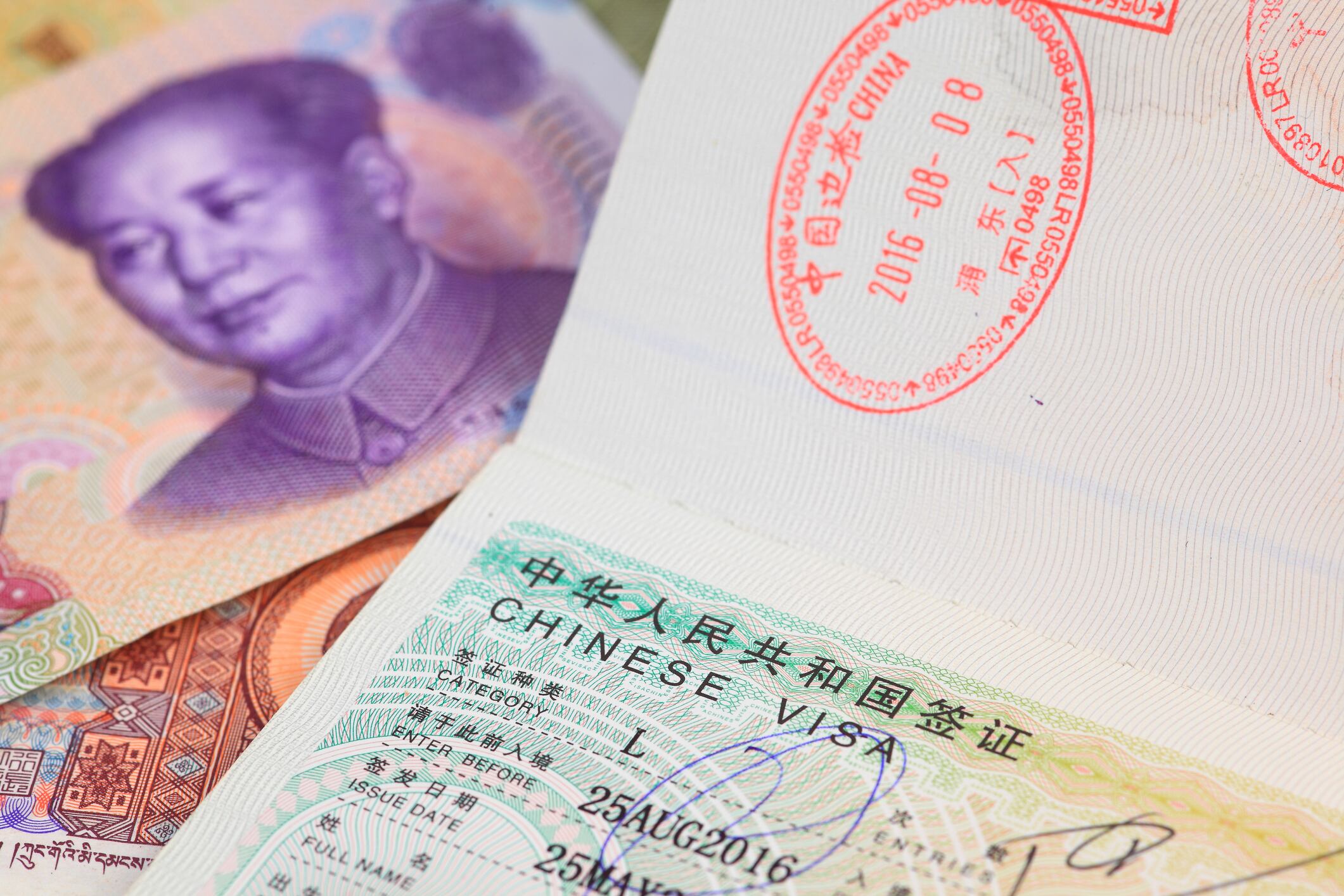 Imagen de referencia visa de China. Foto: GettyImages.