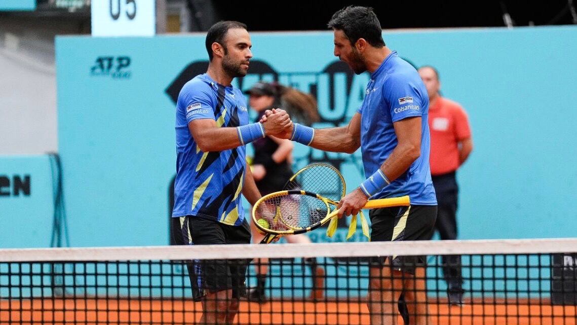 Juan Sebastián Cabal y Robert Farah en el Abierto de Madrid (Foto: página oficial del Masters 1000 de Madrid)