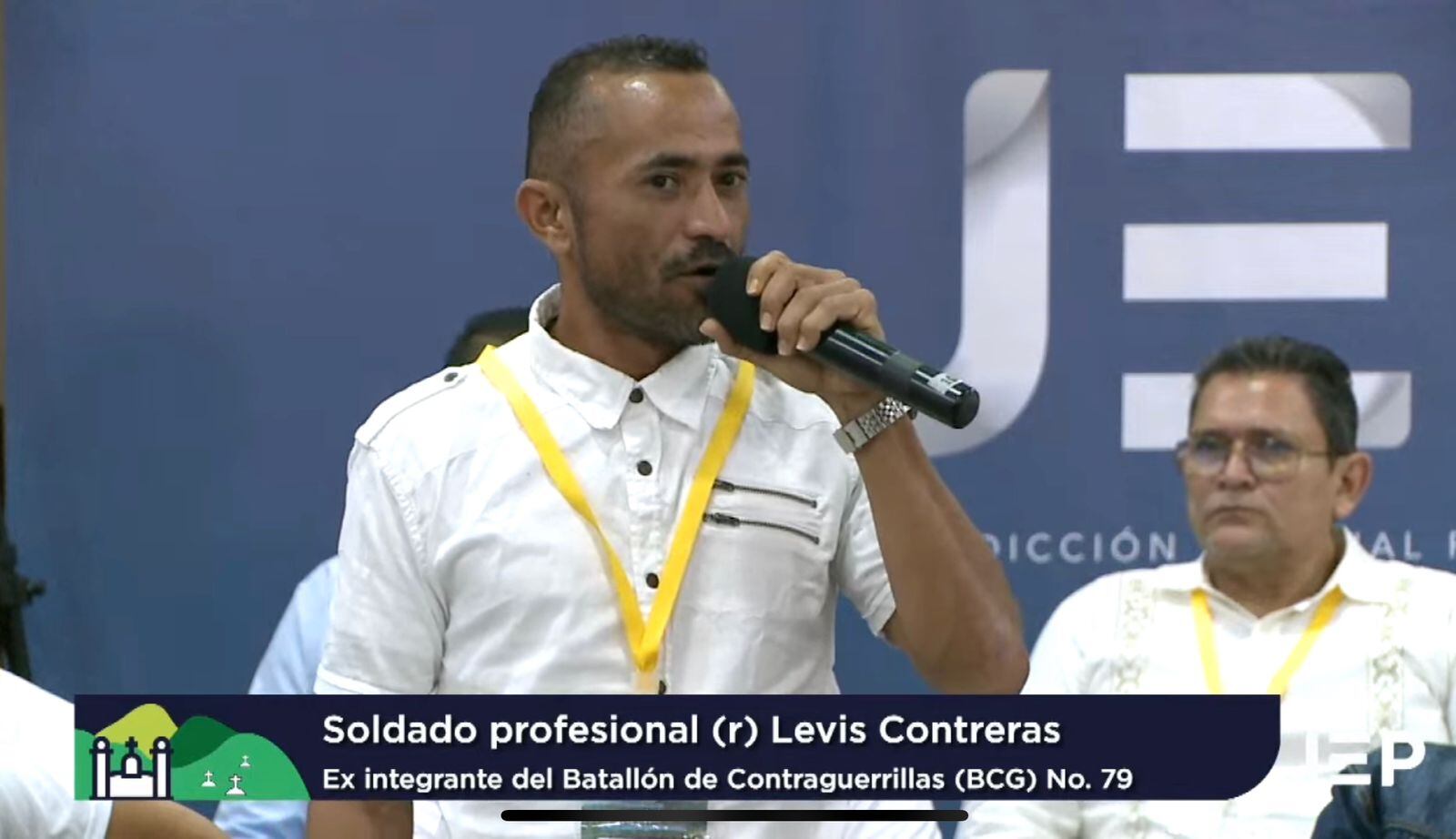 Soldado (r) Levis Contreras. Foto: Cortesía JEP