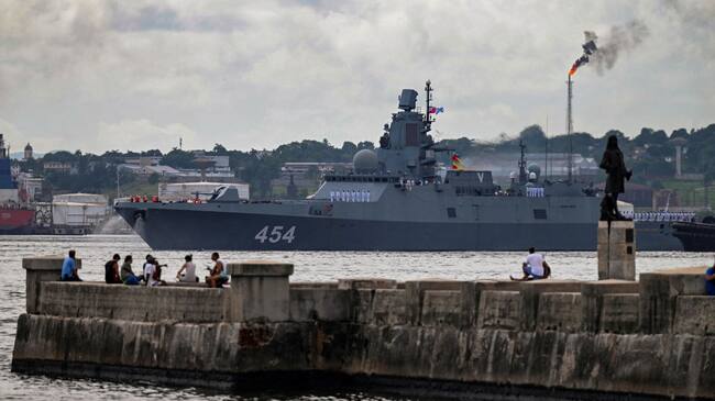 Visita de la Marina de Guerra rusa en Cuba. Foto: YAMIL LAGE/AFP via Getty Images