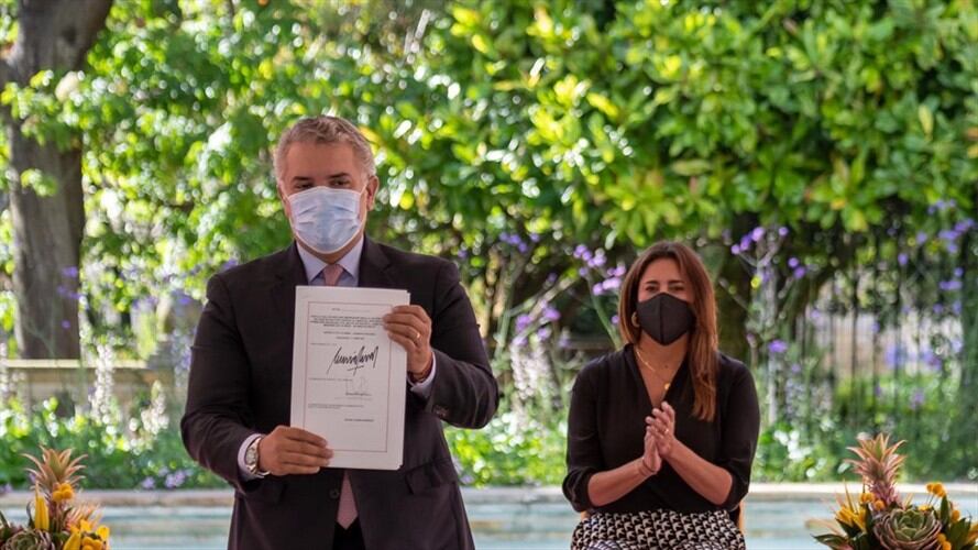 El presidente Iván Duque le pidió a la Jurisdicción Especial para la Paz avanzar en las investigaciones sobre el reclutamiento forzado durante el conflicto armado. Foto: Presidencia Colombia