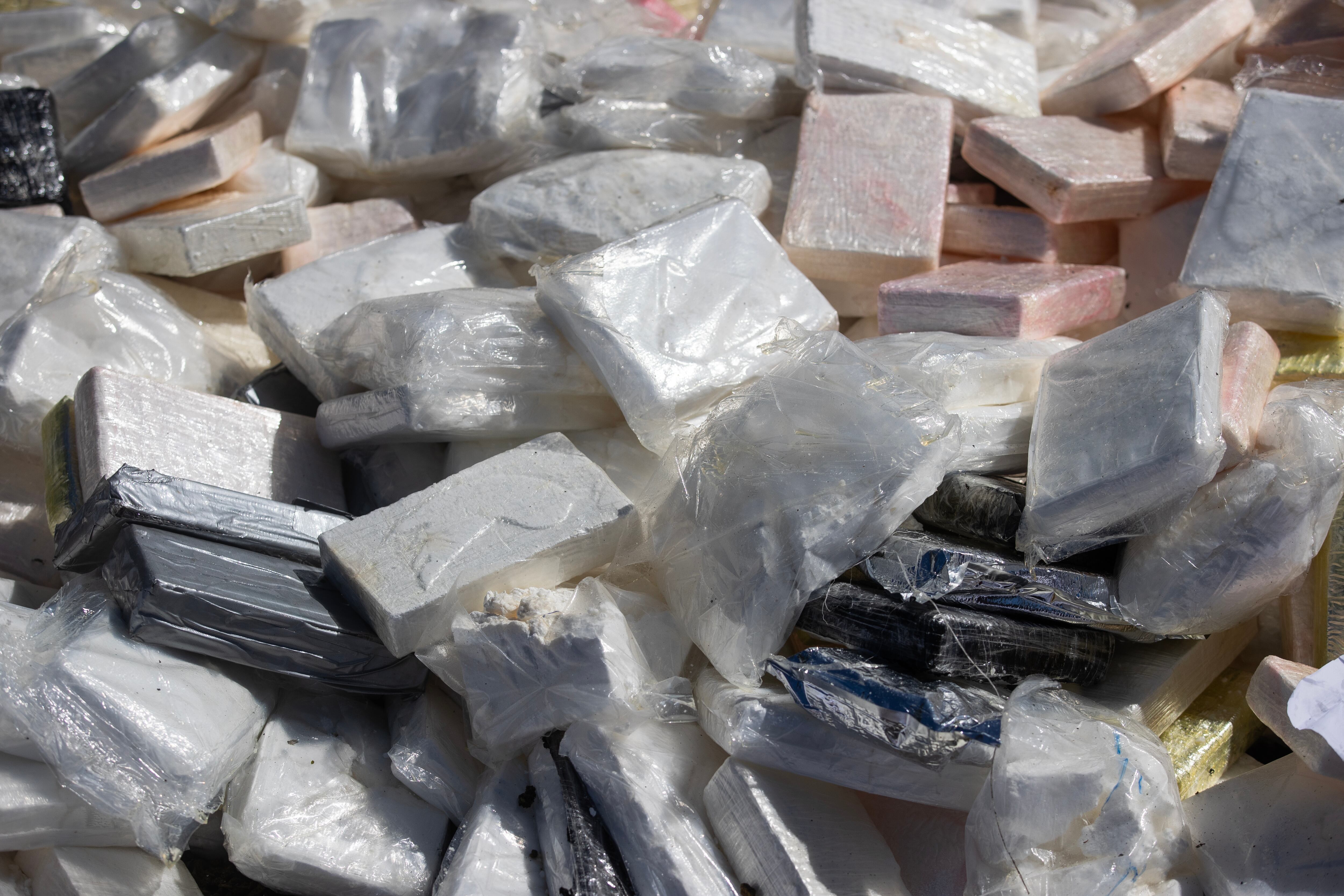 Drogas incautadas. EFE / Orlando Barría