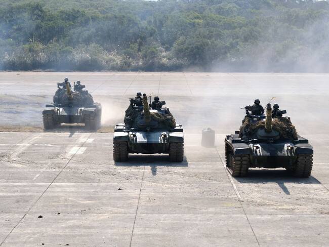 Tropas militares Taiwanes. (Photo by Walid Berrazeg/SOPA Images/LightRocket via Getty Images)