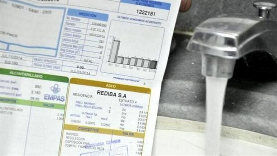 Factura del agua. Foto: Colprensa