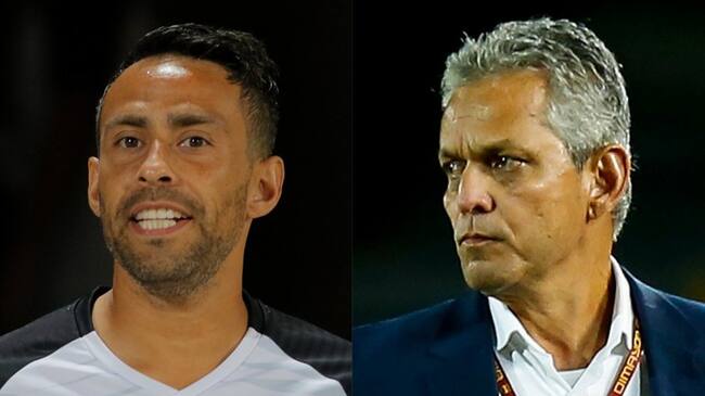 Jugador chileno Jorge Valdivia y entrenador de Colombia, Reinaldo Rueda. Foto: Manuel Guadarrama/Getty Images - Colprensa - Mauricio Alvarado
