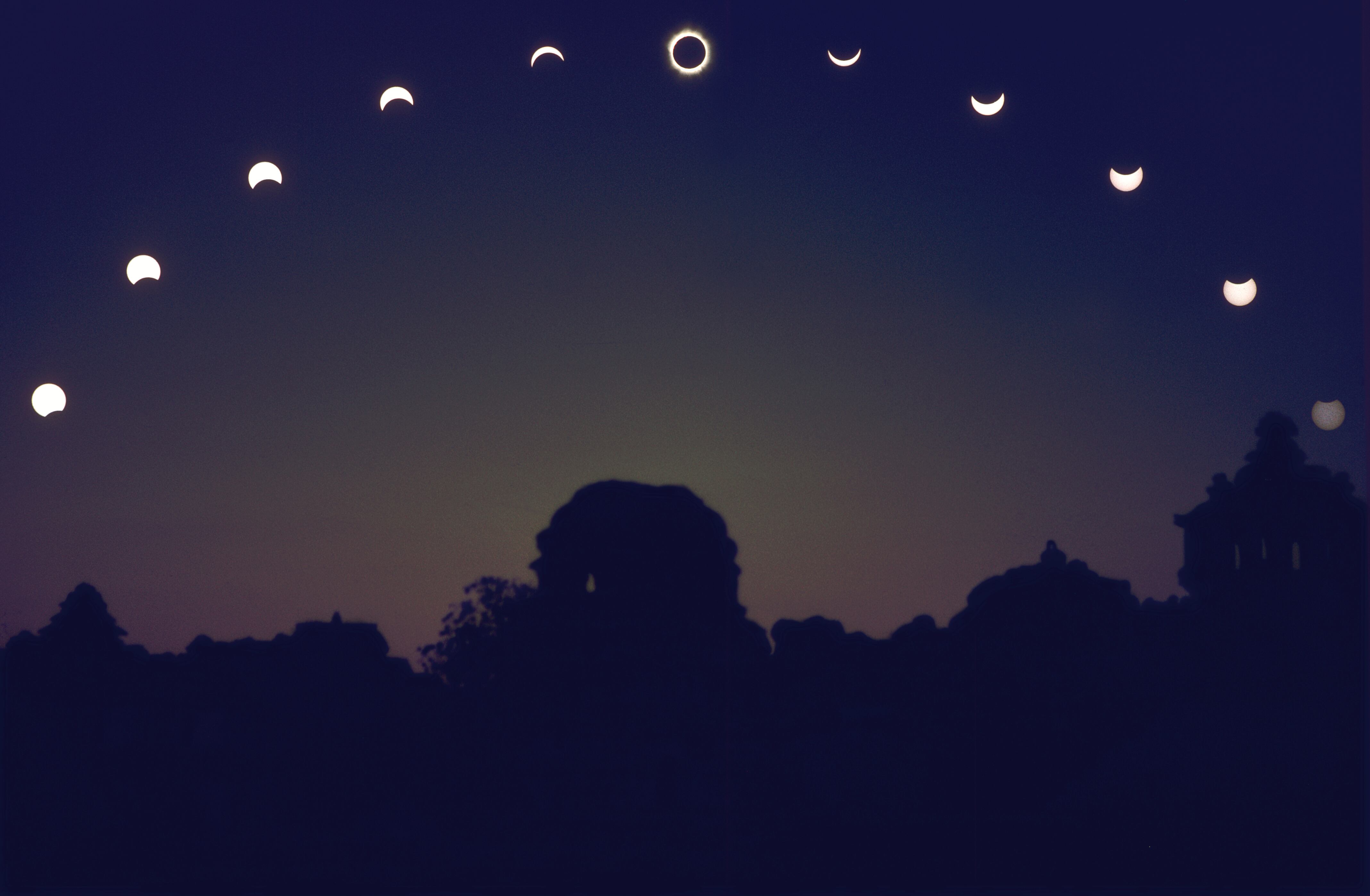 Imagen de referencia de los tipos de eclipses (Foto vía GettyImages)