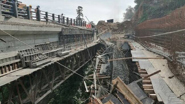 Los hechos se registraron en un tramo que aún no se encuentra en funcionamiento y en el que trabajaban alrededor de 18 colaboradores del proyecto. Foto: Cortesía ANI