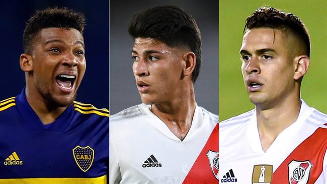 Fabra, Carrascal y Borré, nominados al mejor 11 de Sudamérica. Foto: Getty Images: Agustin Marcarian-Pool / Marcelo Endelli