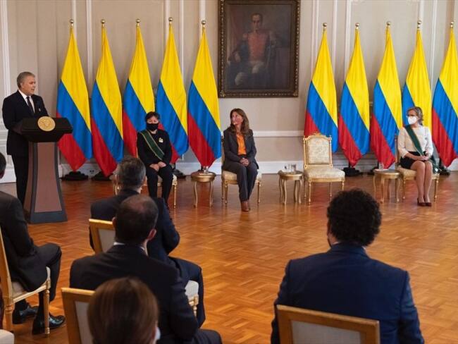 El presidente Iván Duque pidió que la verdad sobre lo ocurrido en Colombia no sea manipulada. Foto: Cortesía Presidencia